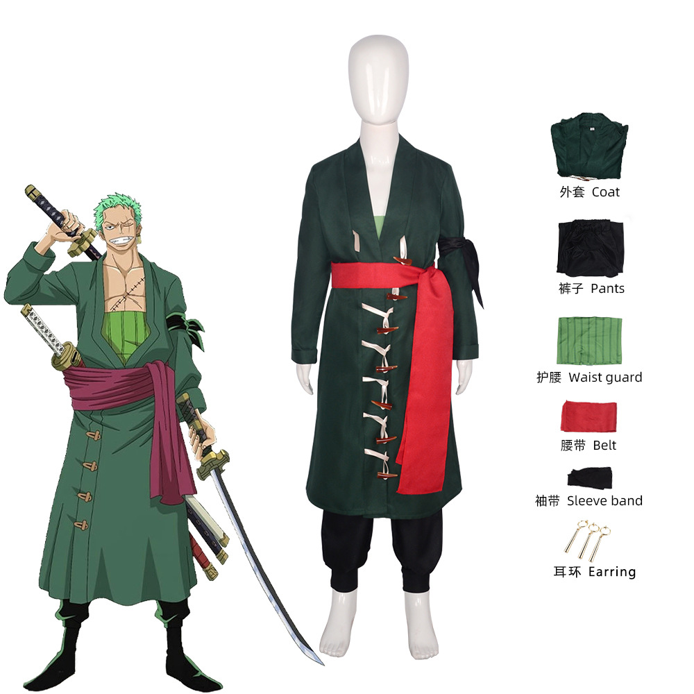 Kids Cosplay Anime - Fantasia Wano Country Roronoa Of Zoro