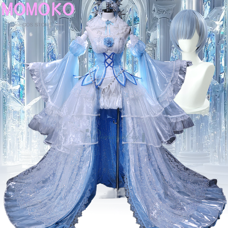 Re Zero Rem Wig - Anime Re:Zero Ramu Gorgeous Uniform Cosplay