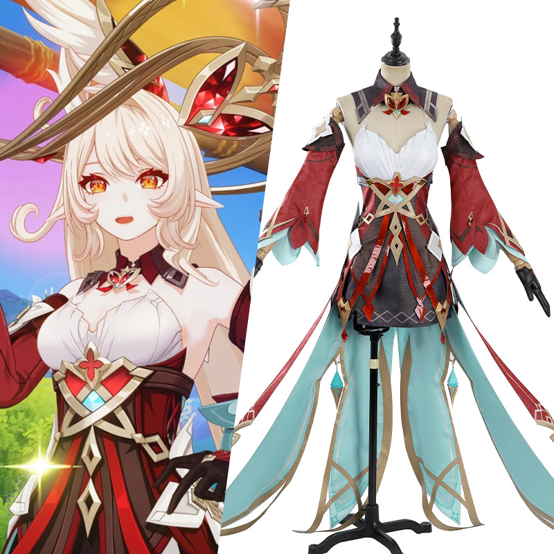 Queen Anime Cosplay - Genshin Impact Alice Cosplay Set Witch's