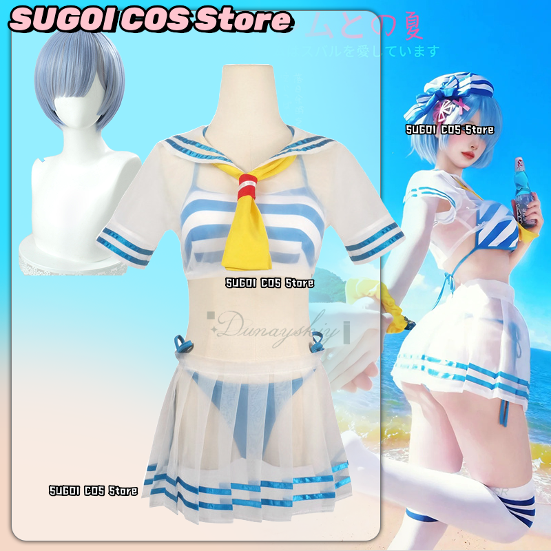 {SUGOI COS}Re:Life In A Differ - Re Zero Rem Wig ulasan dan harga