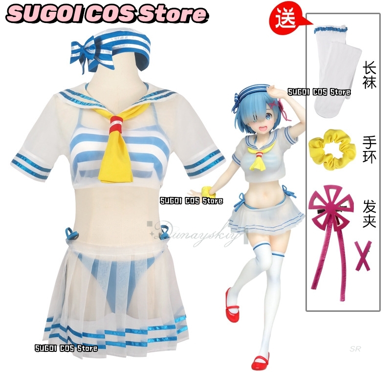 {SUGOI COS}Re:Life In A Differ - Re Zero Rem Wig ulasan dan harga