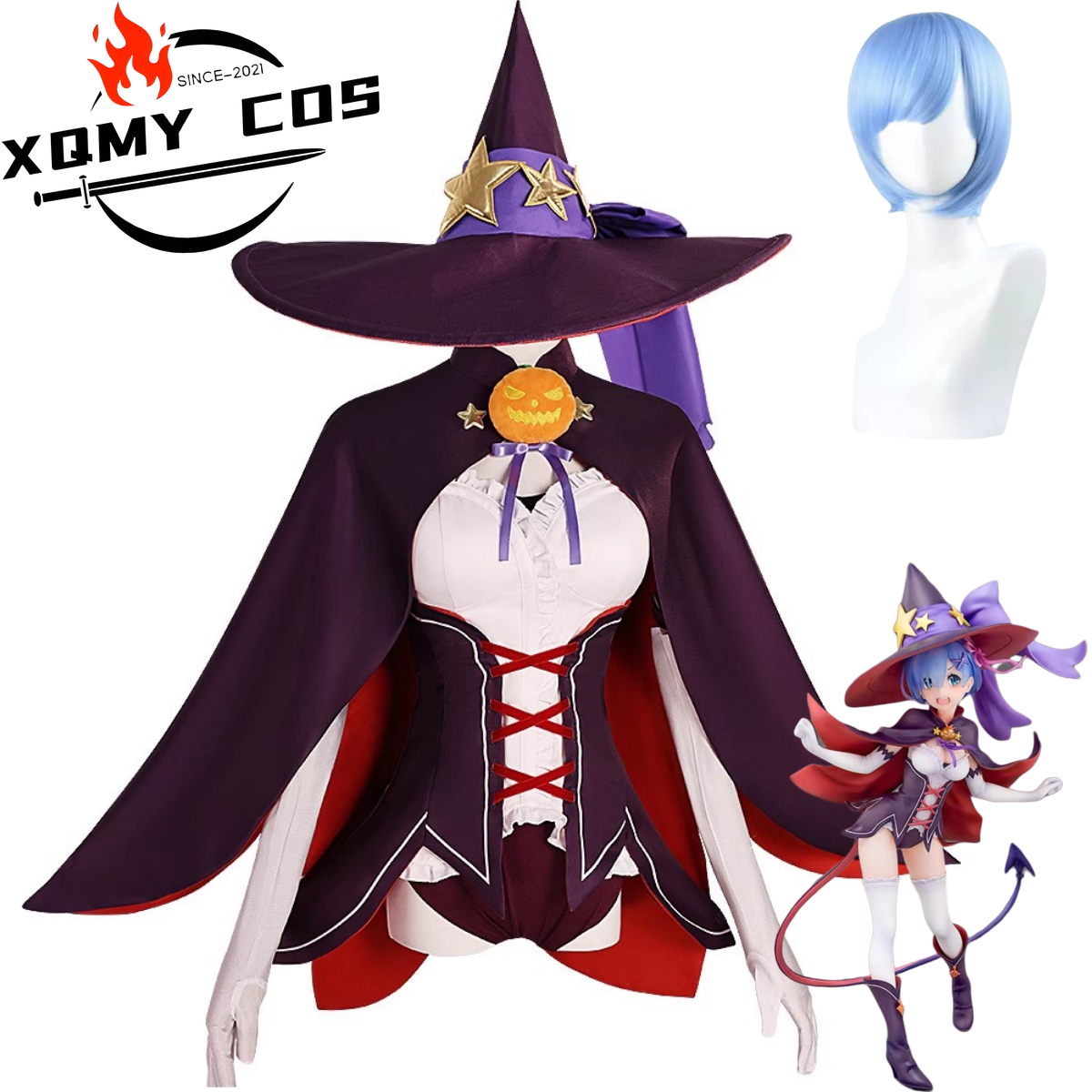 XQAnime Re:Life in A Different - Re Zero Rem Wig ulasan dan harga