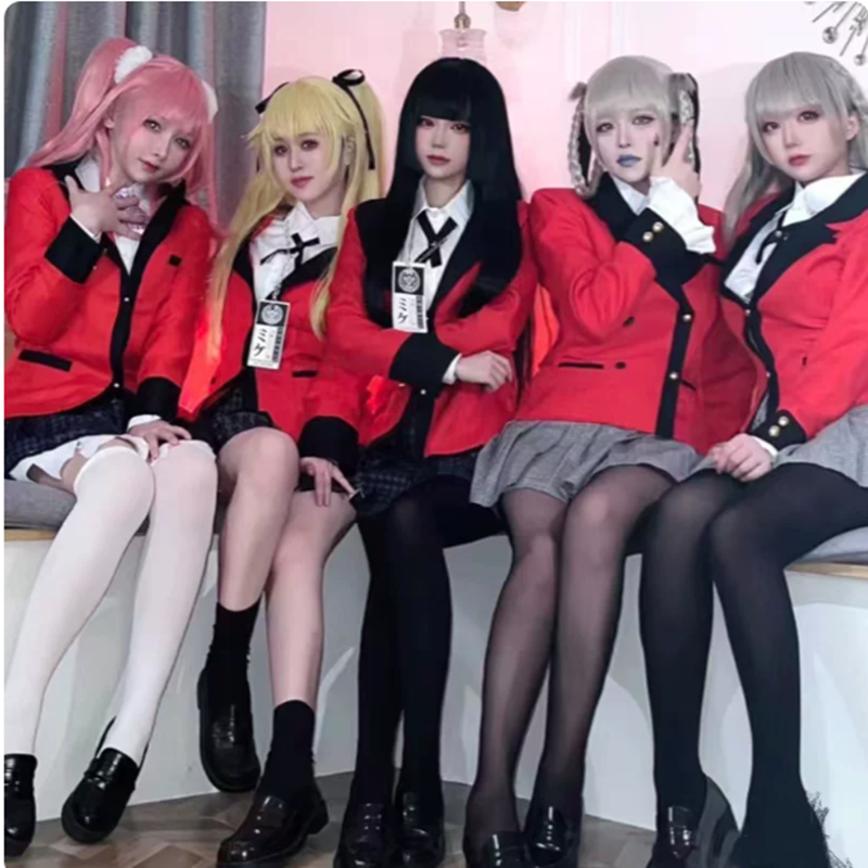 Cosplay Costume Girl Pleated S - Anime Cosplay Kakegurui ulasan dan harga