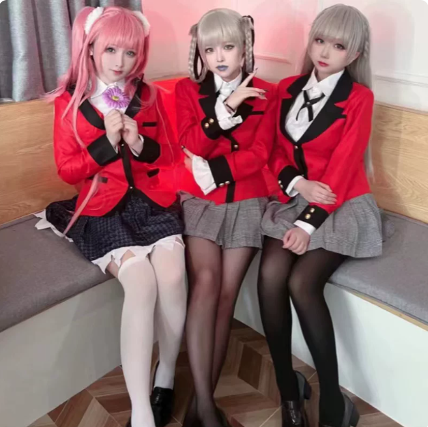 Cosplay Costume Girl Pleated S - Anime Cosplay Kakegurui ulasan dan harga