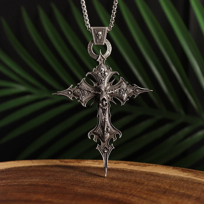 Vintage Gothic Skull Jesus Cro - Black Clover Grimoire ulasan dan harga