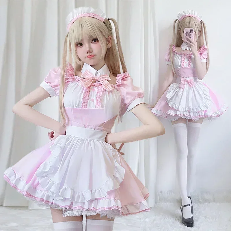 Sweet Cute Cat Lolita Pink Dre - Anime Cosplay Maid ulasan dan harga