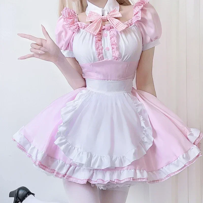 Sweet Cute Cat Lolita Pink Dre - Anime Cosplay Maid ulasan dan harga
