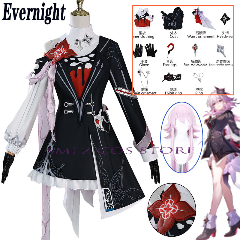Newly Evernight Cosplay Honkai - Anime Cosplay Ladies ulasan dan harga