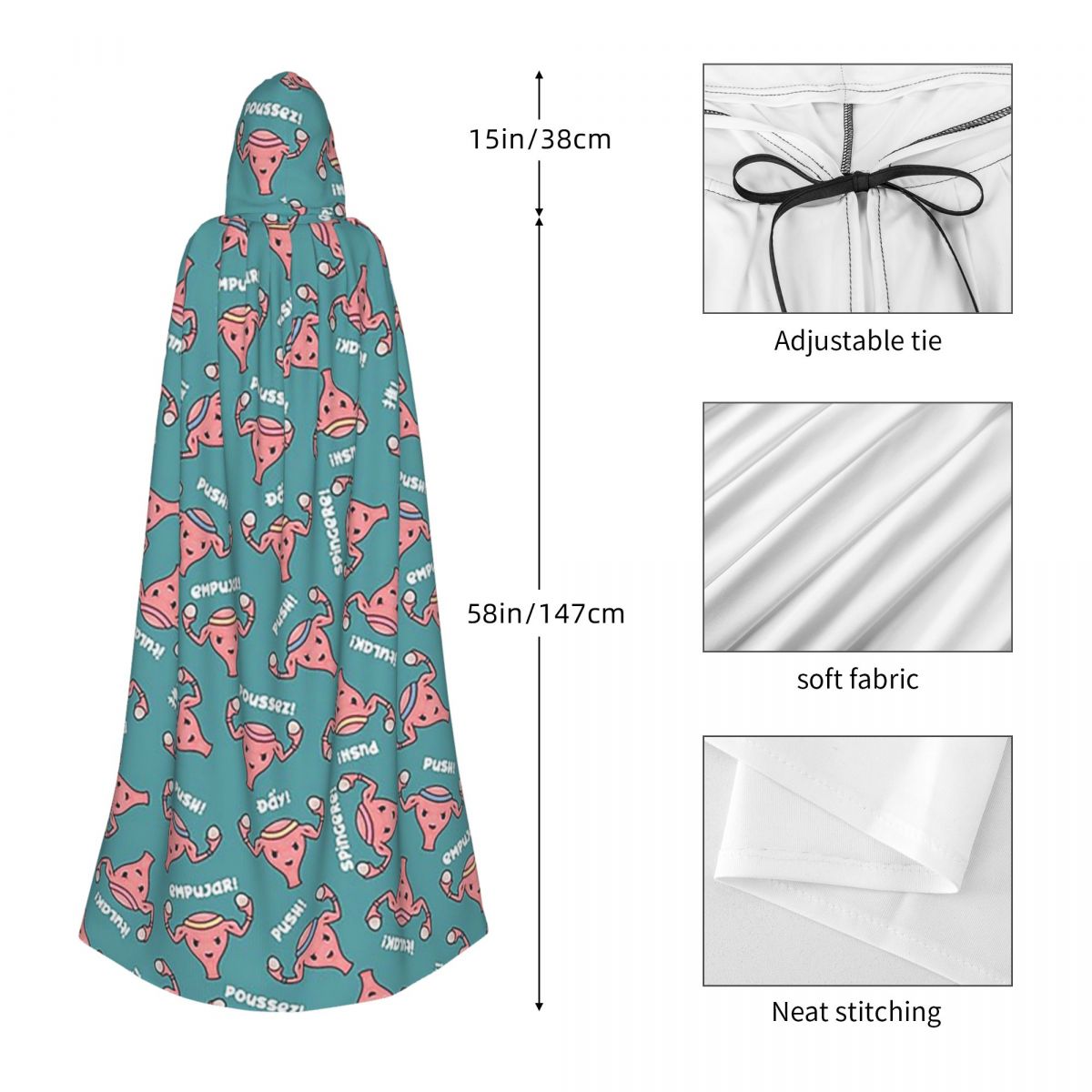 Pregnant Uterus PUSH Scrubs, N - Anime Cosplay Pregnant ulasan dan harga