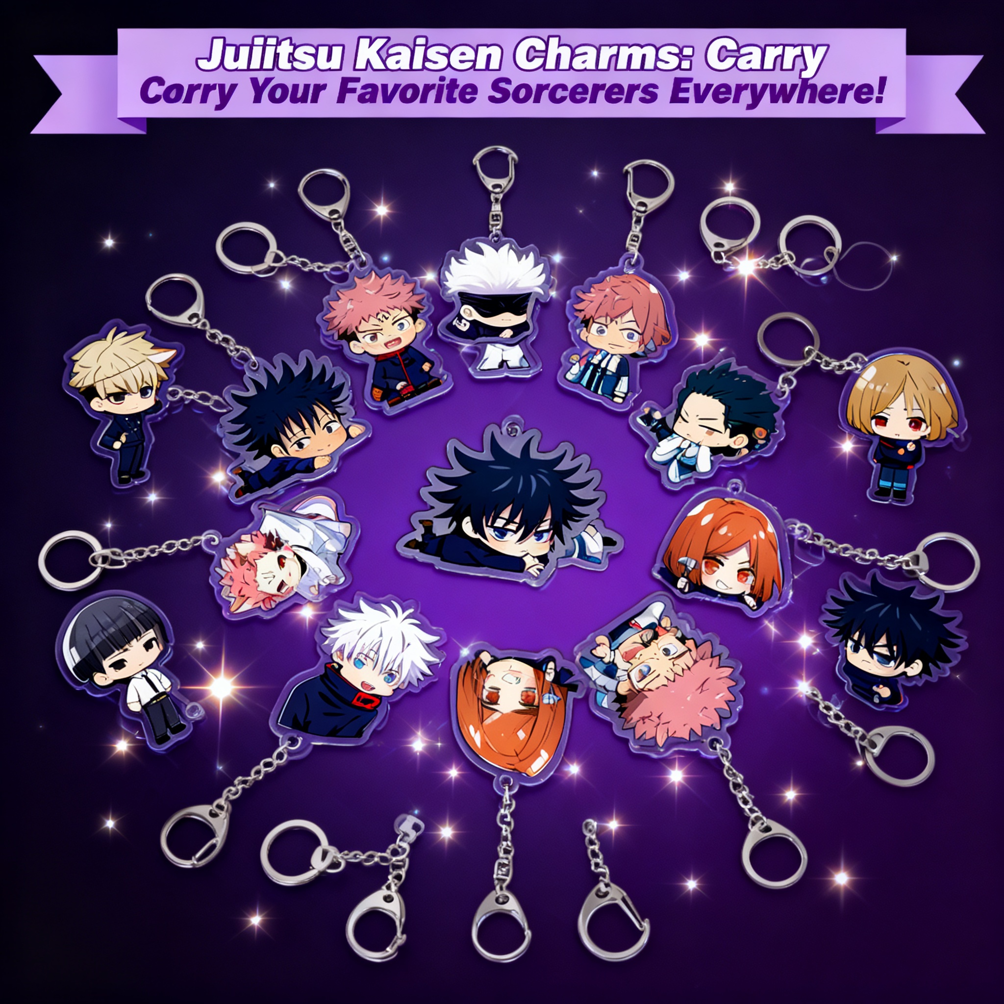 Jujutsu Kaisen Anime Keychain  - Anime Cosplay Gojo ulasan dan harga