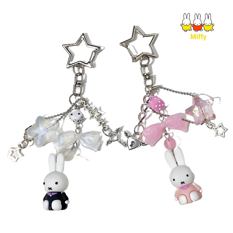 Kawaii Anime Miffy Keychain Li - Anime Cosplay Little Girl ulasan dan harga
